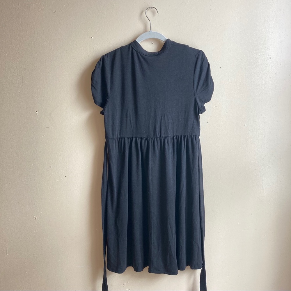BLACK RUFFLED DRESS - Picture 4 of 5